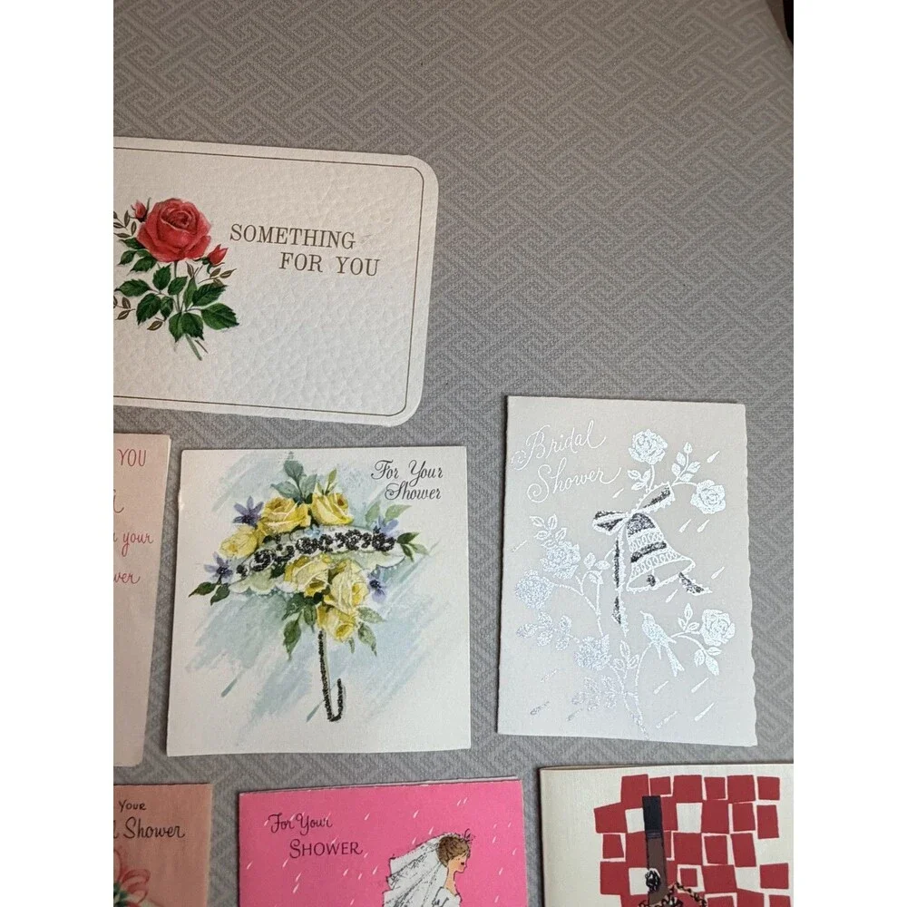 Vintage Bridal Shower Greeting Cards Lot of 33 Mid-Century Wedding Ephemera WOW